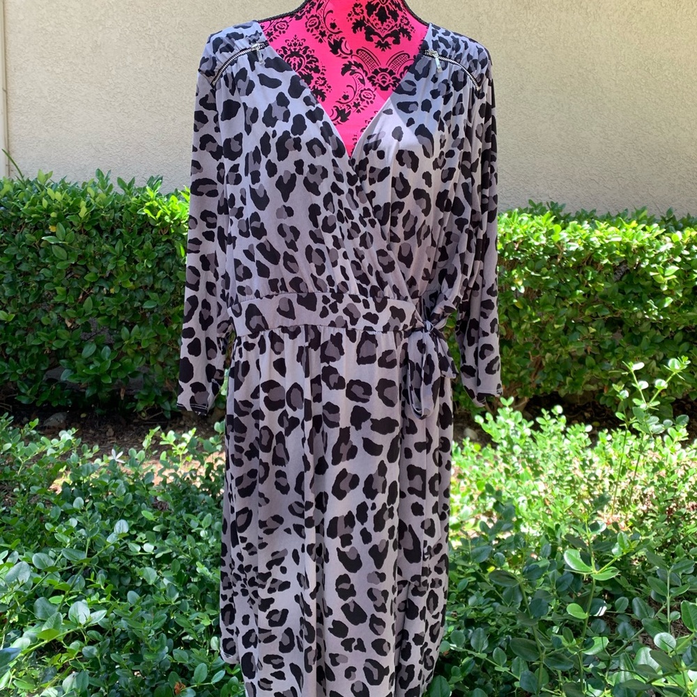 Lane Bryant Leopard Wrap Dress 18/20
